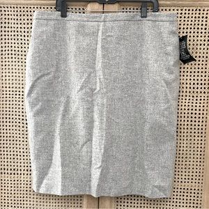 PURE Collection Wool Pencil Skirt Heather Grey Size 18